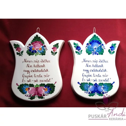 Tulipán plakett  Nemes, szép élethez nem kellenek nagy cselekedetek...