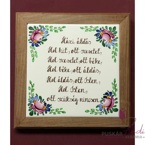 Edényalátét /fali kép/ Házi áldásos, Nagytemplomos, pulykás/