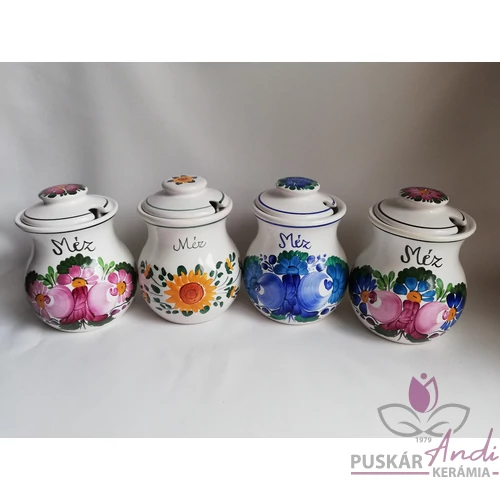 Méz- vagy lekvártartó csorgató nélkül  / 13 cm/