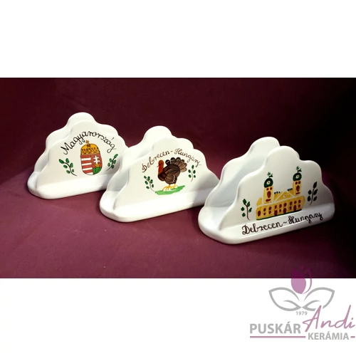 Szalvétatartó, levél- vagy jegyzettartó, emblémával