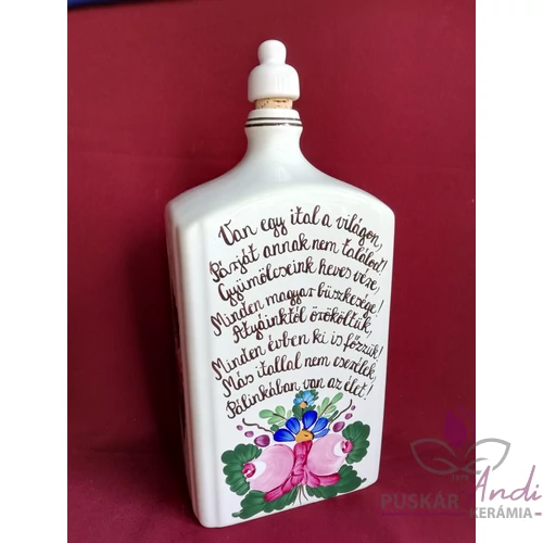 1 literes pálinkás butella Pálinka verssel 