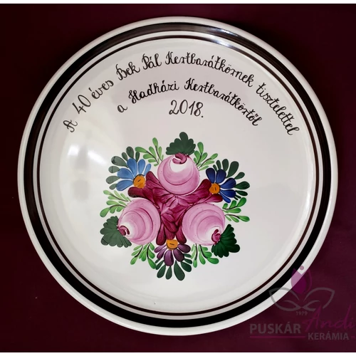 Fali tányér 40 éves a Bek Pál Kertbarát Kör /Ø31 cm/