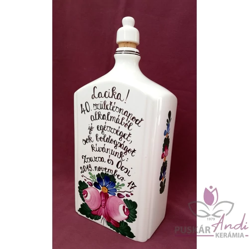 Pálinkás butella 40. születésnapra 1 literes