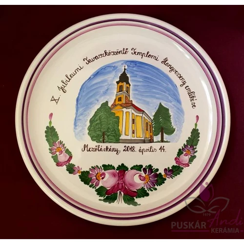 Mezőtárkányi református templom pizzás tányéron