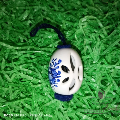 "Fürj" kerámiatojás áttört díszítéssel  /4 cm/