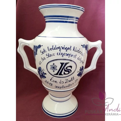 Nagy padlóváza füllel  /34 cm/