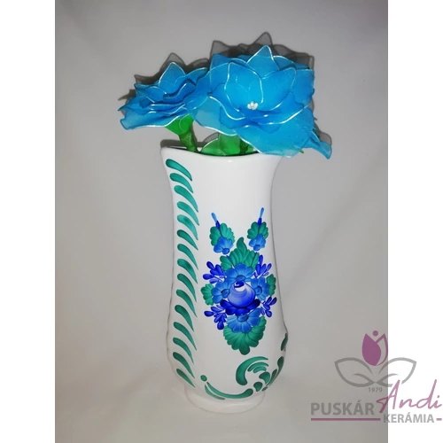 Domború felületű, szépen díszített váza /22 cm/