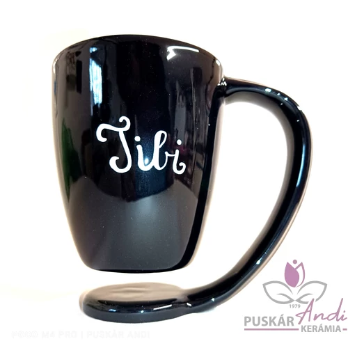 Lebegő bögre színes mázzal, feliratozással  3dl